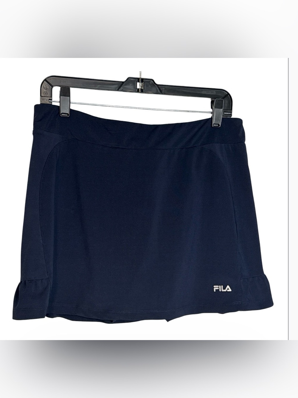 Fila Navy Blue Ruffle Flounce Hem Skort Golf Tennis Athletic wear women’s size L